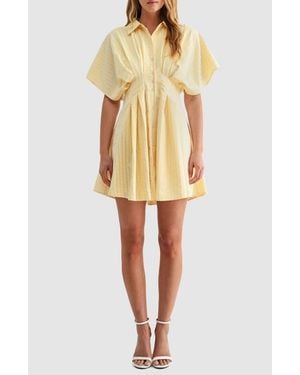 Mila + Mate Dolman Sleeve Minidress - Yellow
