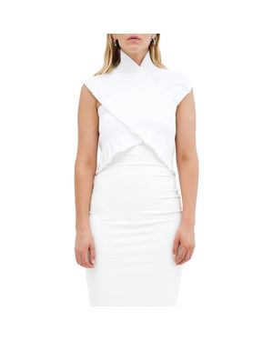 MARCELLA Colette Crop Back Zip Bolero - White