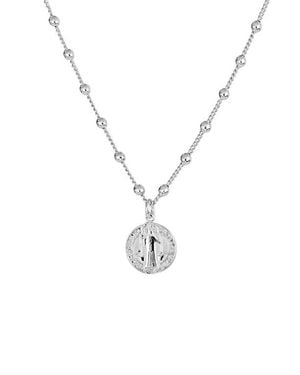 ATHRA LUXE Medallion Pendant Necklace - Metallic