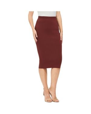 Kimi + Kai Knit Pencil Skirt - Red