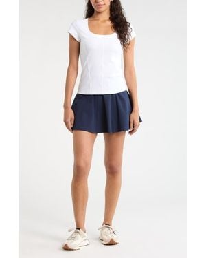 Zella Seamed Rib Top - White