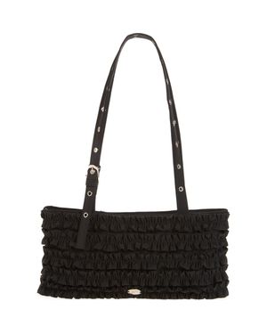 Damson Madder Sophia Ruffle Shoulder Bag - Black