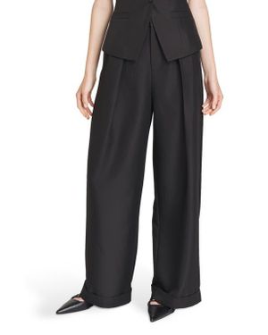 Wayf Maddox Pleated Cuff Pants - Black