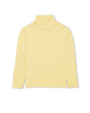 Fortela Missouri Cotton Long Sleeve Polo - Yellow