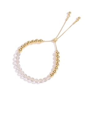 Classicharms Frostlily Clear Crystal And Bead Bolo Bracelet - Metallic