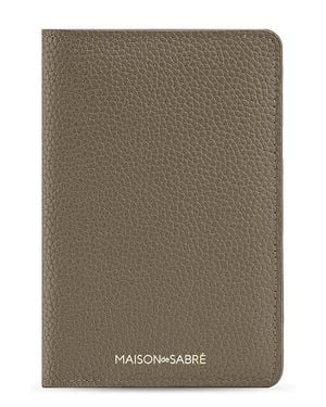 Maison De Sabre Leather Passport Holder - Brown