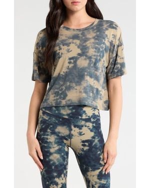 Mpg Shibori Breeze Crop Boyfriend T-Shirt - Gray