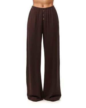 Naked Wardrobe Wide Leg Pants - Brown