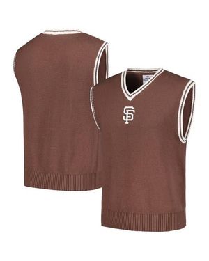 Pleasures San Francisco Giants Knit V-Neck Pullover Sweater Vest - Brown