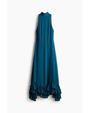 H&M Ruffled Maxi Dress - Blue