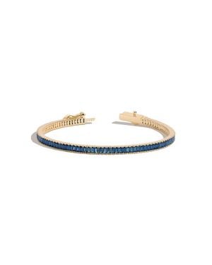 AUrate New York Lab Grown Sapphire Baguette Tennis Bracelet - White