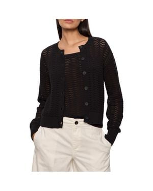 Sanctuary For Keeps Pointelle Cardigan - Black