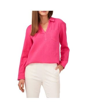 Chaus V-Neck Collared Blouse