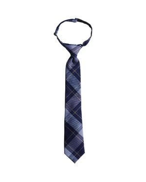 Lands' End School Uniform Kids Pre Tied Tie - Blue