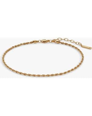 ALEX AND ANI Mini Rope Chain Anklet - Metallic