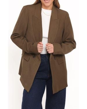 Petal & Pup Viper Double Breasted Blazer - Green