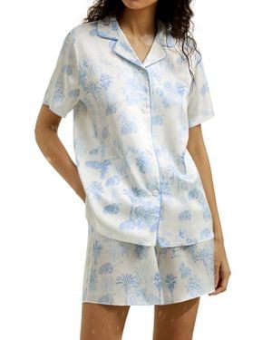LILYSILK La Terra Short Silk Pajama Set - White