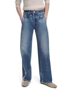 Rag & Bone Rb Miramar Track Stripe Cotton Terry Sweatpant Jeans - Blue