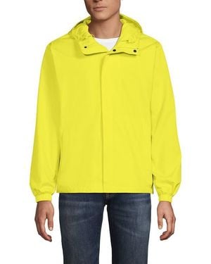 Lands' End Squall Waterproof Packable Rain Jacket - Yellow