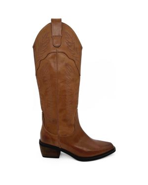 Amie Rafa Montana Leather Western Boots - Brown