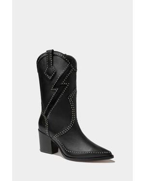 Dante Fashion Leather Boots Fred B - Black