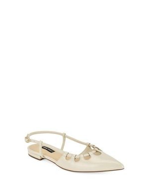 Nine West Harra Pointed Toe Flat - Natural