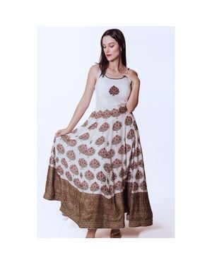 Ras Linnea Ajrakh Print Gown - Brown