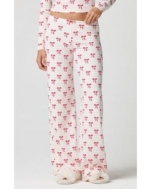 Florence By Mills Rib Print Pants - Pink