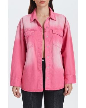 Bayeas Oversize Denim Shirt Jacket - Pink