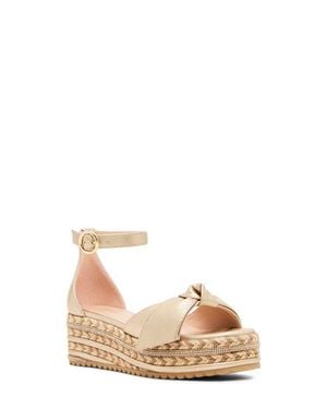 Steve Madden Kids' Lucille Ankle Strap Platform Sandal - Natural