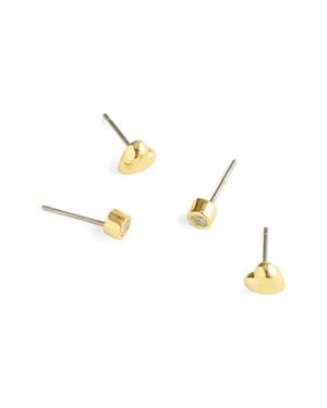 Madewell Heart Stud Earrings - Multicolor