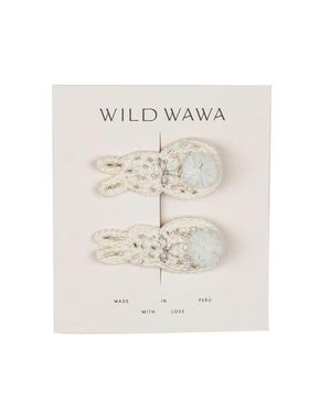 Wild Wawa Crochet Clip Set - White