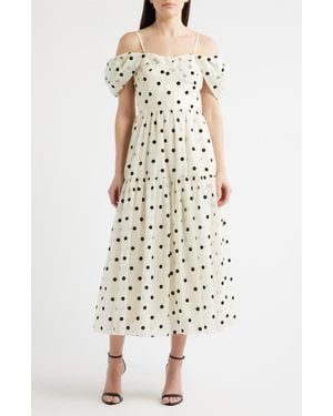 Lucy Paris Catarina Off The Shoulder Maxi Dress - Natural