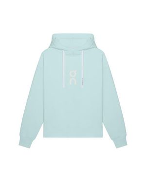On Shoes Club Oversize Organic Cott Blend Hoodie - Blue