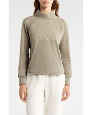 Swannies Ellis Mixed Media Pullover - Natural