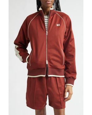 Wales Bonner Motion Piped Jersey Track Jacket - Red