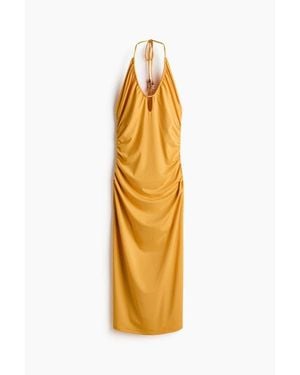 H&M Draped Halterneck Dress - Metallic