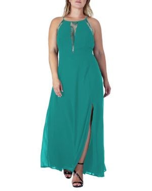 Standards & Practices Lace Detail Maxi Dress - Green