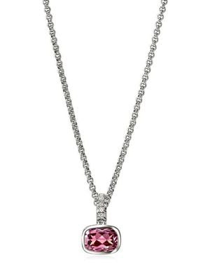 John Hardy Heishi Necklace, Sterling, Rhodolite, Diamonds, 1.5Mm - Blue