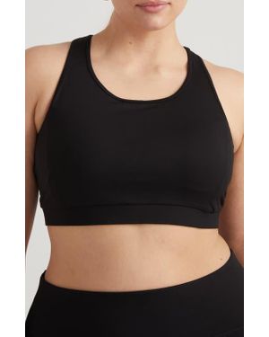 UNIVERSAL STANDARD Racerback Sports Bra - Black