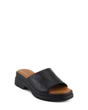 Spring Step Fire Island Platform Slide Sandal - Black