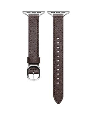 The Posh Tech Carmen Perforated Leather Apple Watch Watchband - Black