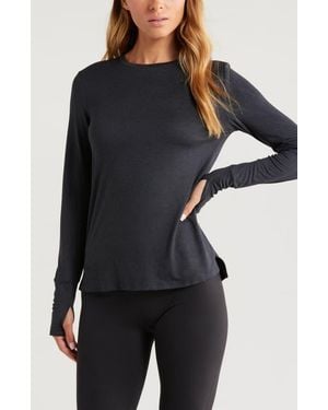 Zella Liana Restore Soft Lite Long Sleeve T-Shirt - Blue