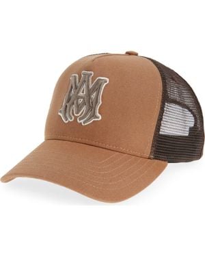 Amiri Ma Logo Trucker Hat - Brown