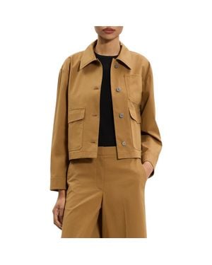 Theory Cotton Crop Work Jacket - Brown
