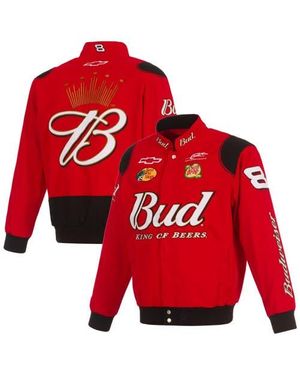 JH Design Dale Earnhardt Jr. Budweiser Full-Snap Twill Jacket - Red