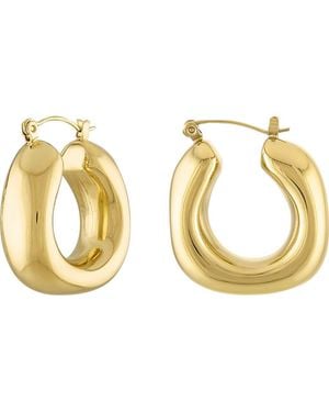 BEN ONI Square Tube Hoop Earrings - Metallic