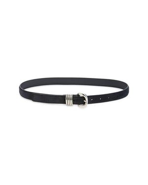 Madewell Metal Keeper Suede Belt - Black