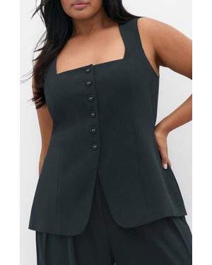 City Chic Abbie Vest - Black