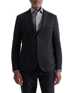 Bugatchi Wool Blend Laser Cut Blazer - Black